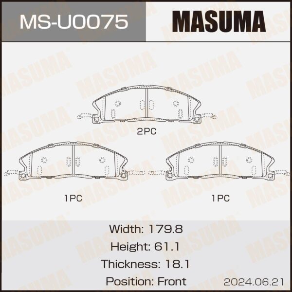 Masuma brake pad, MS-U0075